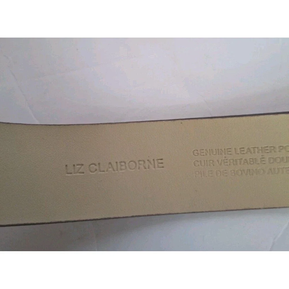 Liz Claiborne Carmel Brown Leather Belt Size XL New Minimalist